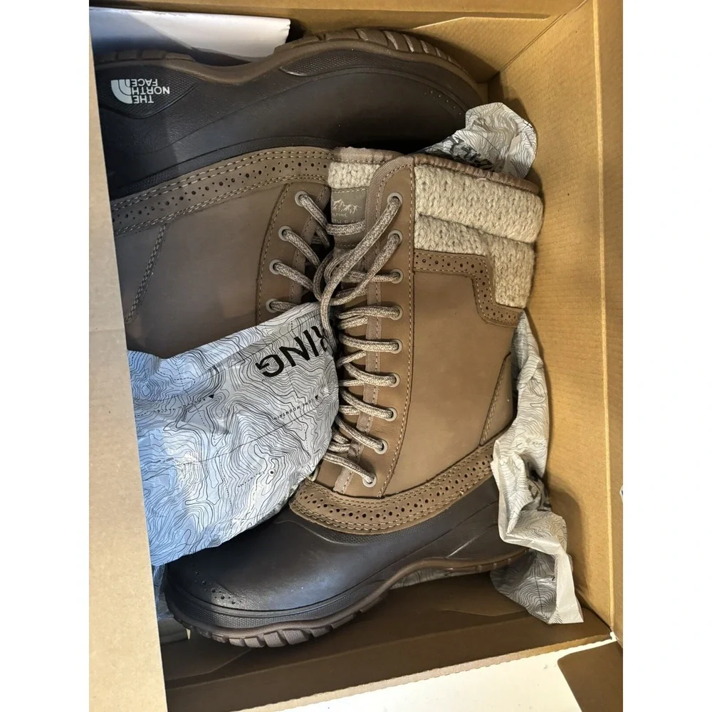 The North Face Women's Shellista II Mid 'Split Rock Brown' Winter Boots size 6